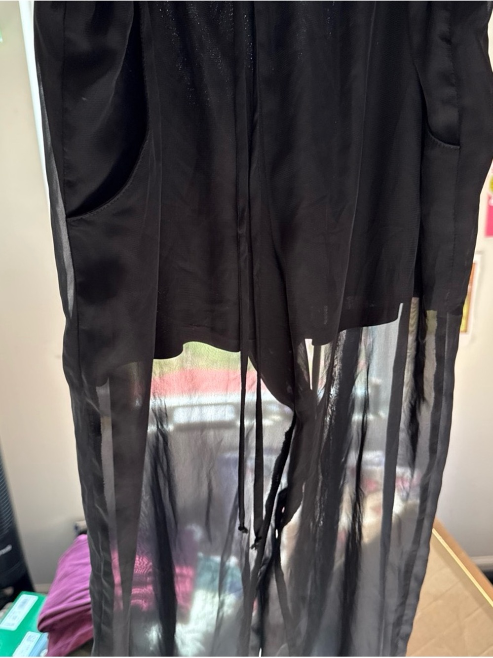 Sheer Black long pants